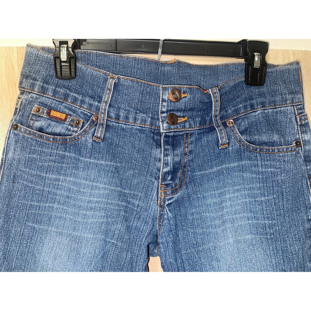 Bongo Y2K Low Waisted Jeans Medium Wash Straight Leg Stretch Denim Size 9
